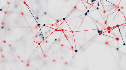 Wall Mural - abstract technology white background. earth network with glowing nodes and net lines business connec