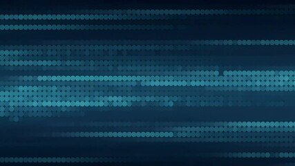 An abstract digital background with glowing blue dots forming horizontal lines, representing 