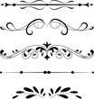 © Desingner Kings GH - Set of text delimiters  for your projects. Vector illustration. Vector set of calligraphic design elements and page decor. Filigree divider wedding Invitation. element, ornament, frame, line, border,