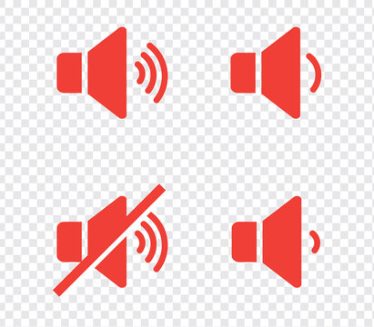 sound on off icons vector in line style . sound volume and mute icon