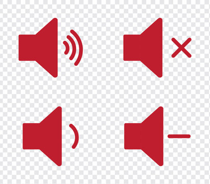 sound on off icons vector in line style . sound volume and mute icon