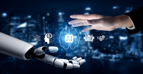 Poster - AI Assistant Brain Processor with LLM Technology, Big Data, Machine Learning, Generative AI for Business Support, Future Agentic AI Technology and Artificial Intelligence Prompt Engineering. Vouch