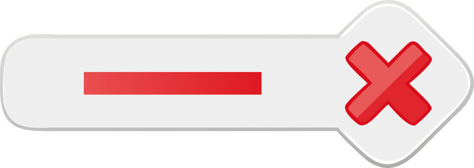 Poster - Decline or Remove Button with Minus and Cross Symbols on White Background, Suitable for User Interface Design, Web Development, and Application Interfaces