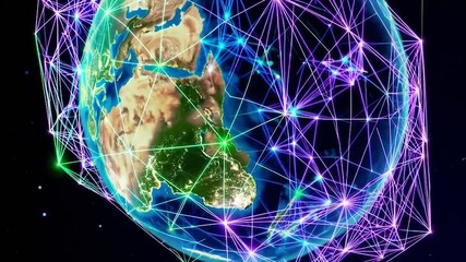 Wall Mural - global communication technology