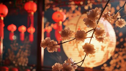 Aufkleber - A close-up shot of a bouquet of flowers next to a lantern, ideal for use in still life photography or as a decorative element