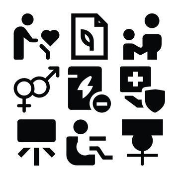 set of business icons