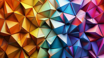 Aufkleber - A close-up view of a vibrant origami wall, perfect for illustrating creativity and artistry