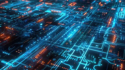 Poster - A detailed view of an electronic circuit board with various components and wires