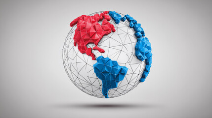Wall Mural - background innovation network points earth's surface wave background abstract digital wave backgroun