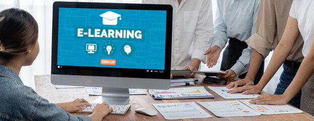 Aufkleber - E-learning website with brisk sofware for student to study online on the internet network