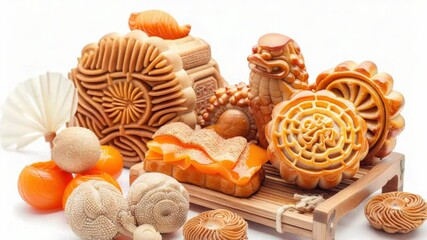 Aufkleber - Assorted dishes on a table, various cuisines and snacks