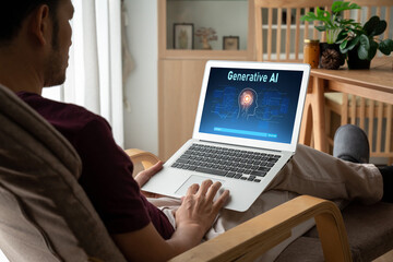Poster - Generative AI virtual assistant tools for prompt engineer and user for ease of engage artificial intelligence AI technology help people to work with generative AI functions by prompting the AI snugly