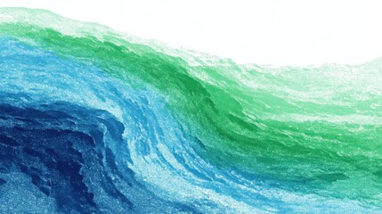 Poster - Textured green, cyan and blue design on white background, no logos, no brands