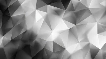 Poster - wallpaper, illustration and backdrop concept - blurred abstract monochrome geometric pattern low poly background, no logos, no brands