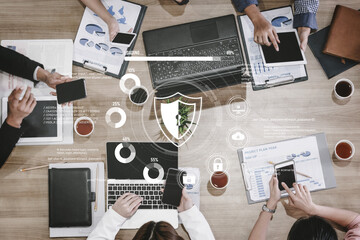 Poster - Cyber security protects against breaches, hacks, and network attacks using strong infrastructure and proactive digital defense strategies. Vouch