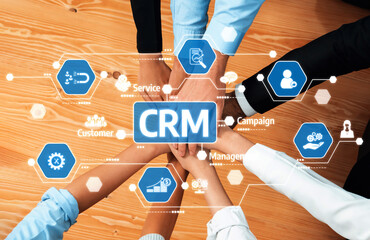 Poster - Collaborative Business Strategy with Focus on Customer Relationship Management and Teamwork Integration for Effective Service Delivery and Campaign Management. Amity
