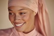 © Space Priest - Smiling young african female with headscarf in soft light