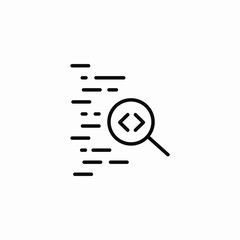 page code search icon sign vector