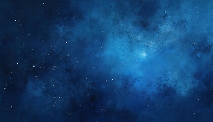 Poster - Abstract blue watercolor background with white speckles resembling stars in the night sky. Celestial, cosmic, galaxy, universe theme with starry texture and soft gradient. Dreamy, ethereal mood.