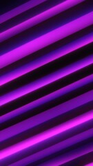 Poster - Abstract diagonal purple and pink glowing stripes forming a vibrant digital pattern