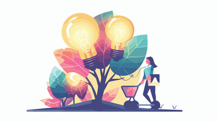 Innovative Businesswoman on Invention Project Landing Page Website Design ux ui clean ideas modern  