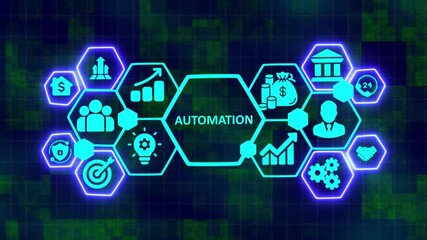 Internet, business, Technology and network concept. Automation Software concept as an innovation.  Automation Software Technology Process System.