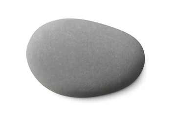 Poster - Gray oval pebble resting on transparent backdrop, offering natural texture for minimalist design compositions