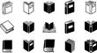 © Anomal - book icon vector, Book logo in line style different style vector illustration.