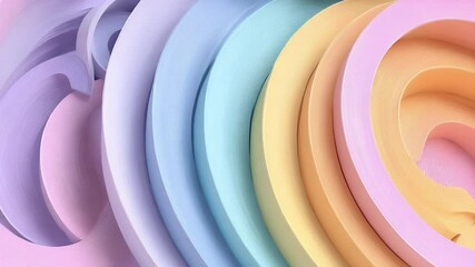 Wall Mural - Abstract Pastel Swirls: Soft Circular Shapes Background