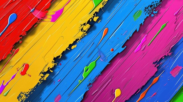 Multicolor striped abstract background in vibrant spectrum tones for dynamic visual impact