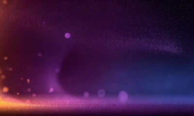 Wall Mural - Purple And Blue Glitter Background With Orange Sparkle