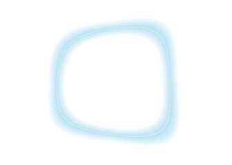 Wall Mural - Neon Light Frame Color Shape on Transparent Background Element