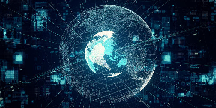 グローバル、ネットワーク、DX、IT、テクノロジー、サイバー、未来、地球、世界、データ、ビジネス、国際、デジタル、トランスフォーメーション、コミュニケーション、GUI、ICT、SF、科学、研究、インターネット、バーチャル、VR、コンピューター、アブストラクト、通信、情報、空間、AI、クラウド、グラフィック、宇宙、ワールドワイド、マーケティング、リサーチ、デザイン、バックグラウンド、ビッグデータ、オ