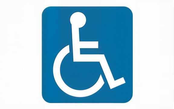 handicapped access sign or symbol flat icon. High quality