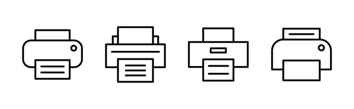 Print icon set. printer icon vector.