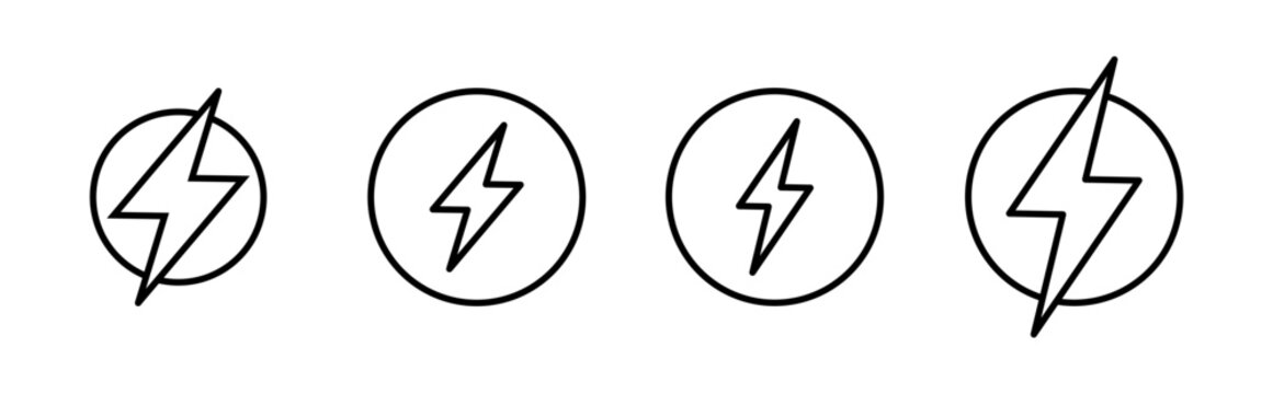 Power icon set. Power Switch Icon. Electric power