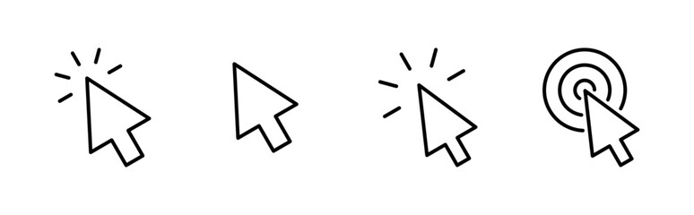 Aufkleber - Click icon set. pointer arrow icon. cursor icon vector