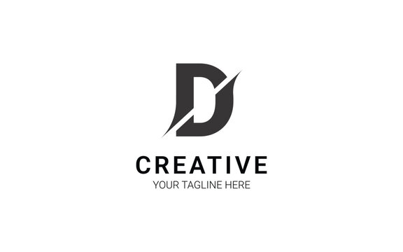Letter D sliced logo design template for your brand