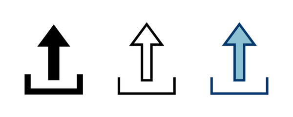 Poster - Upload icon vector isolated on white background. Upload sign icon. Upload button. Load symbol.