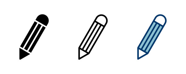Poster - Pencil icon vector isolated on white background. Pencil vector icon