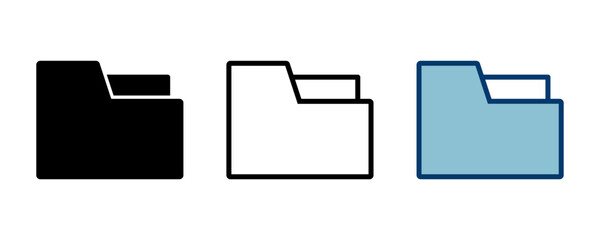 Poster - Folder Icon vector isolated on white background. Folder and documents Icon. icon archive
