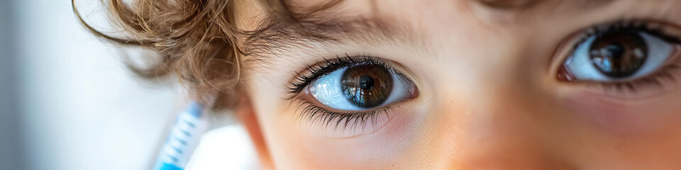 Poster - Close-up of Child's Eyes and Partial Face