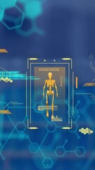 Poster - Animation of human brain and body and scientific data processing