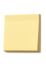 Aufkleber - Blank yellow sticky notes isolated on transparent background, creating a simple yet effective space for reminders and messages