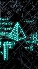 Poster - Animation of scientific data processing over dark background