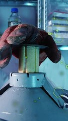 Poster - Animation of scientific data processing over diverse scientists in laboratory