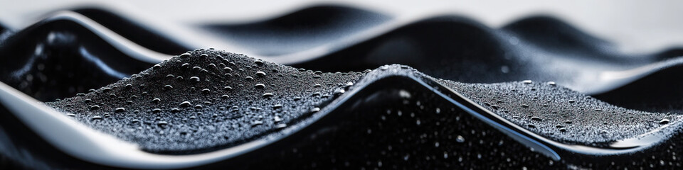 Poster - Water Droplets on Undulating Dark Surface