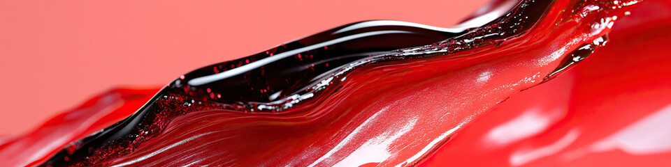 Poster - Abstract Image of Red Liquid with Darker Inner Layer