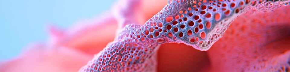 Poster - Close-up of Porous Pink and Purple Structure