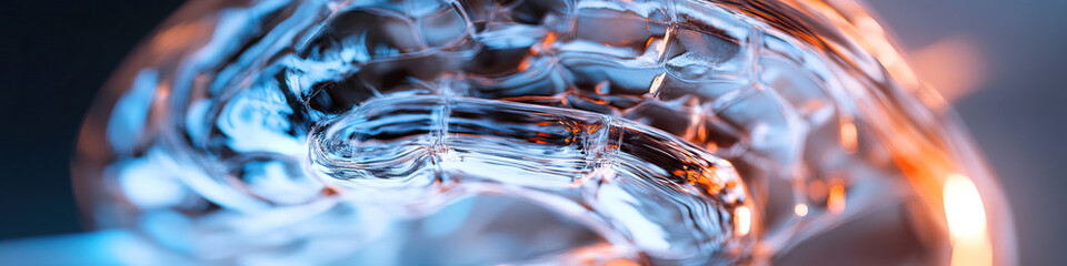 Poster - Abstract Image: Translucent Object with Blue and Orange Hues